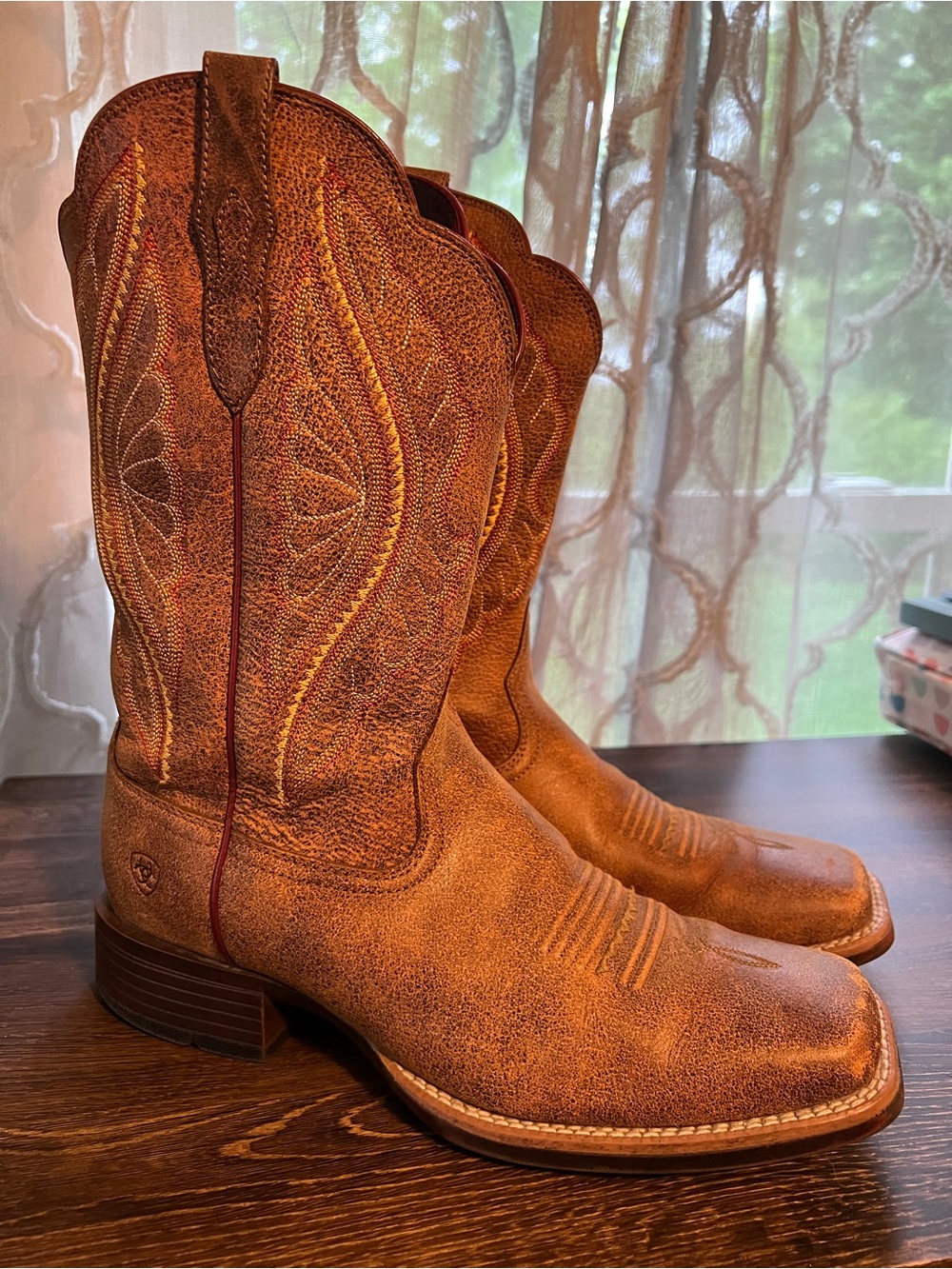 Ariat Tan Rustic Leather Western Pull-On Boots